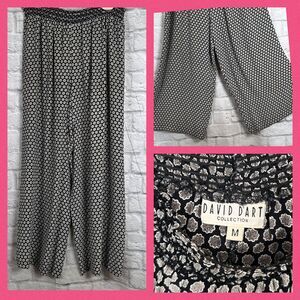 VTG David Dart Collection Wide Leg Harem Pants Women's Medium Yoga Elastic Waist